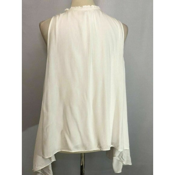 Guess Women's White Kira Convertible Gauze Top size XL - Picture 8 of 13